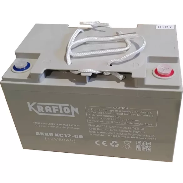 Krafton Electric Vehicle 60Ah Jobb+ Akkumulátor (KC12-60R)