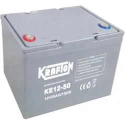 Krafton VRLA Heavy Duty 50Ah (10hr) Bal+ Akkumulátor, saruméret: M6 (KE12-50HD)