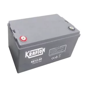 Krafton VRLA Heavy Duty 80Ah (10hr) Bal+ Akkumulátor, saruméret: M6 (KE12-80HD)
