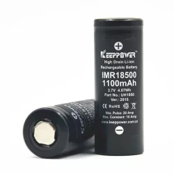 KeepPower 18500 3,7V 1100mAh Li-ion akkumulátor 10A
