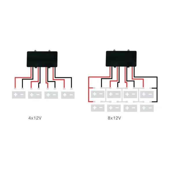 Akkumulátor szimmetrizáló 4 X (2,4V / 3,6V / 6V / 9V / 12V) - töltés kiegyenlítő