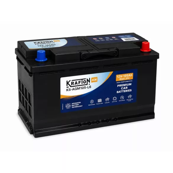 Krafton SMF 105Ah 950A Jobb+ Akkumulátor (KS-AGM105-L6)