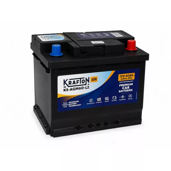 Krafton AGM 60Ah 640A Jobb+ Akkumulátor (KS-AGM60-L2)