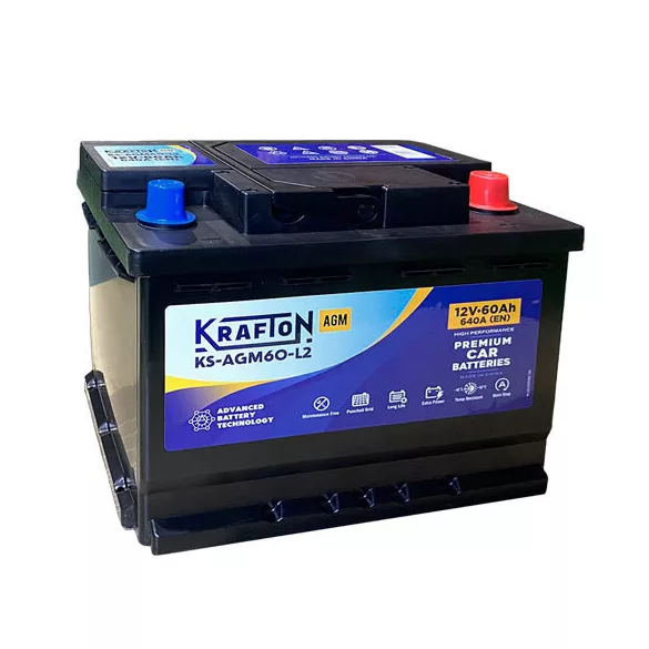 Krafton AGM 60Ah 640A Jobb+ Akkumulátor (KS-AGM60-L2)