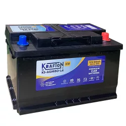 Krafton AGM 80Ah 800A Jobb+ Akkumulátor (KS-AGM80-L4)