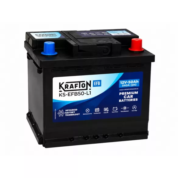 Krafton SMF 50Ah 540A Jobb+ Akkumulátor (KS-EFB50-L1)