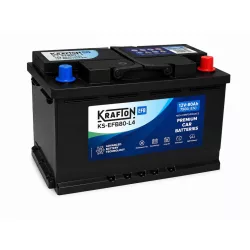 Krafton SMF 80Ah 750A Jobb+ Akkumulátor (KS-EFB80-L4)