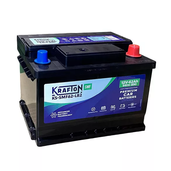 Krafton SLI 62Ah 540A Jobb+ Akkumulátor (KS-SMF62-LB2)