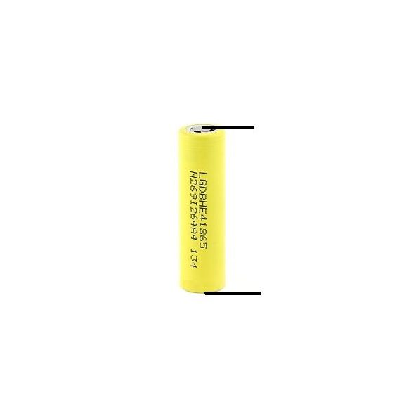 ** 18650-HE4 Li-ion 3,7V ipari akku 2500 mAh high-drain 20A "U" forrfüllel