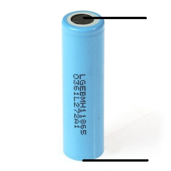 ** INR18650-MH1 Li-ion 3,7V ipari akku 3200 mAh 10A "U" forrfüllel