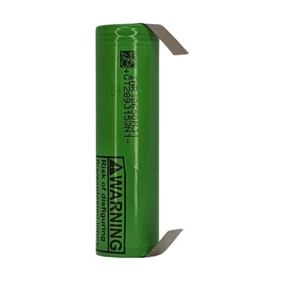 ** 18650-MJ1 Li-ion ipari akku, 3,6V, 3500 mAh,10A "U" forrfüllel 18650MJ1