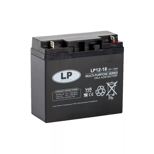 Landport VRLA 18Ah Jobb+ Akkumulátor (LP12-18)