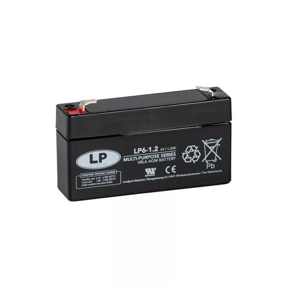 Landport VRLA 1.2Ah Bal+ Akkumulátor (LP6-1-2)