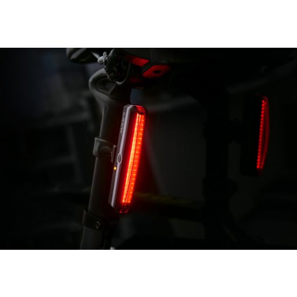 MAARS MR 805B hátsó kerékpár lámpa tölthető COB LED-es piros 150 lumen