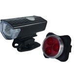 MAARS MS 351 első-hátsó kerékpár lámpa szett, tölthető 3W+3x0,5W