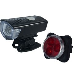   MAARS MS 351 első-hátsó kerékpár lámpa szett, tölthető 3W+3x0,5W