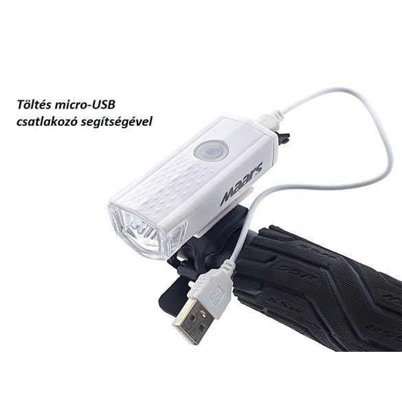MAARS MS 401W első kerékpár lámpa tölthető 3W 300lumen
