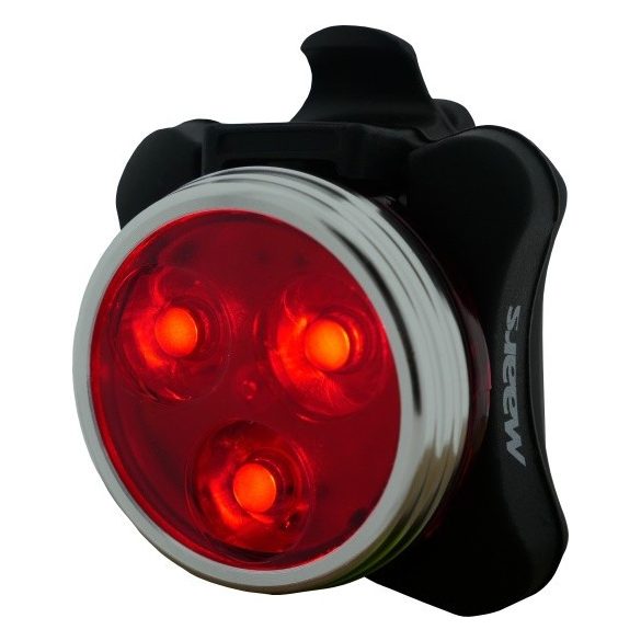 MAARS MS B301 hátsó kerékpár lámpa tölthető 3x0,5W LED piros 160 lumen