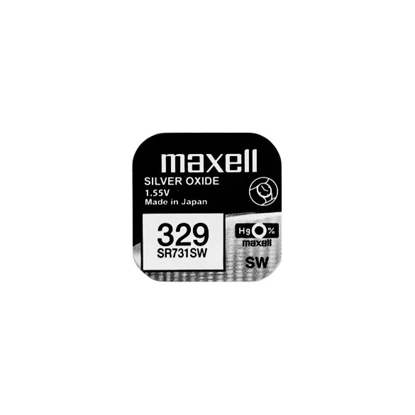 Maxell 329 ezüst-oxid gombelem (SR731SW) 1,55V