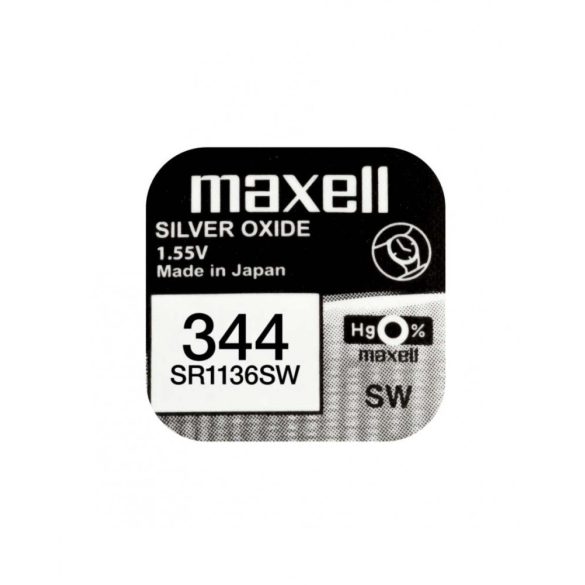 Maxell 344 ezüst oxid gombelem (SR42,SR1136) 1,55V