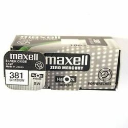 Maxell 381 ezüst-oxid gombelem (SR1120,) 1,55V