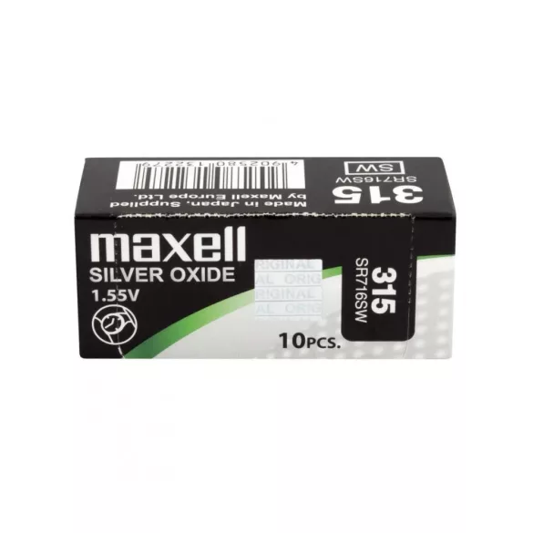 Maxell 315,314 ezüst-oxid gombelem (SR716SW,314) 1,55V