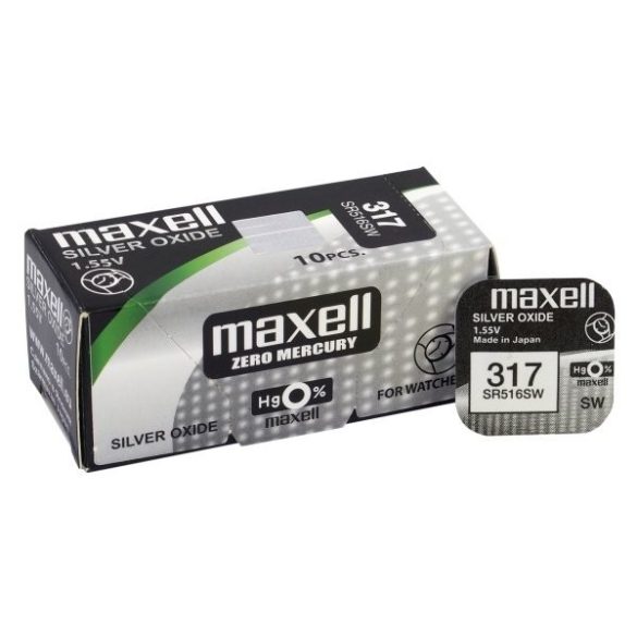 Maxell 317 ezüst oxid gombelem (SR516SW) 1,55V