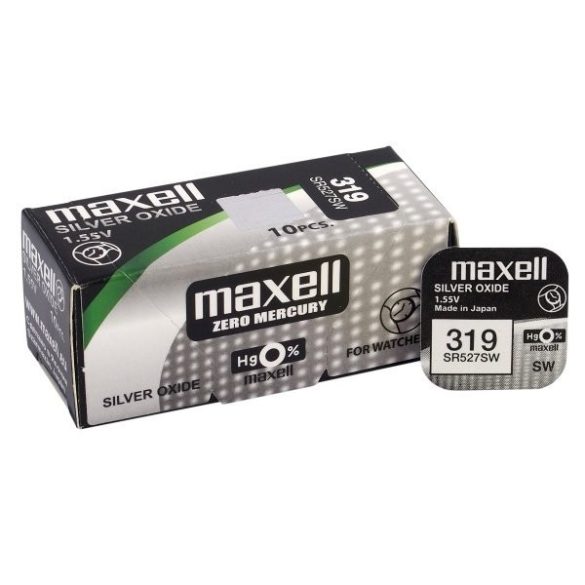 Maxell 319 ezüst oxid gombelem (SR527SW) 1,55V