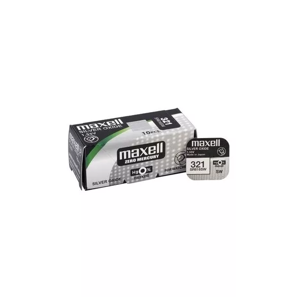 Maxell 321 ezüst-oxid gombelem (SR616SW) 1,55V