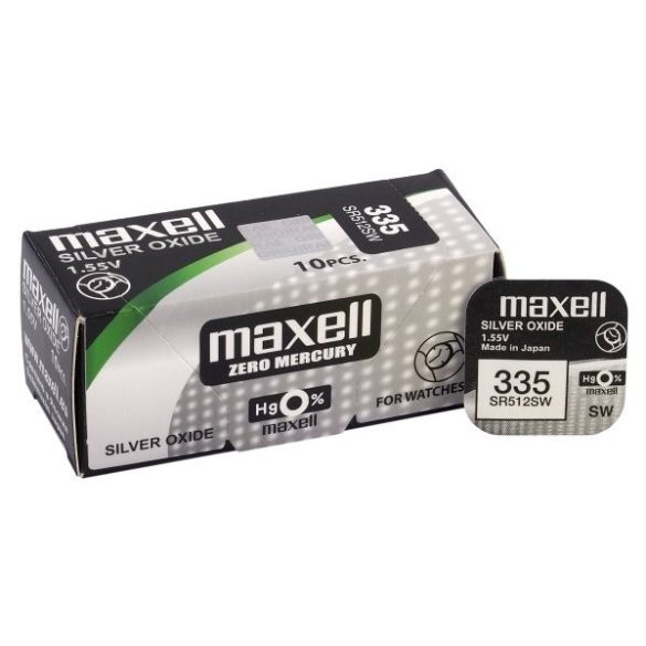 Maxell 335 ezüst-oxid gombelem (SR512) 1,55V
