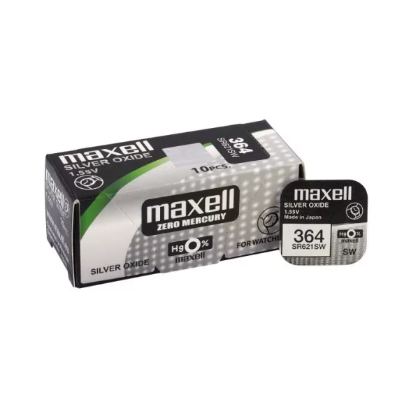 Maxell 364 ezüst-oxid gombelem (SR621,1175)