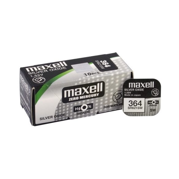 Maxell 364 ezüst-oxid gombelem (SR621,1175)