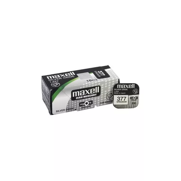 Maxell 377,376 ezüst-oxid gombelem (SR626,1176)