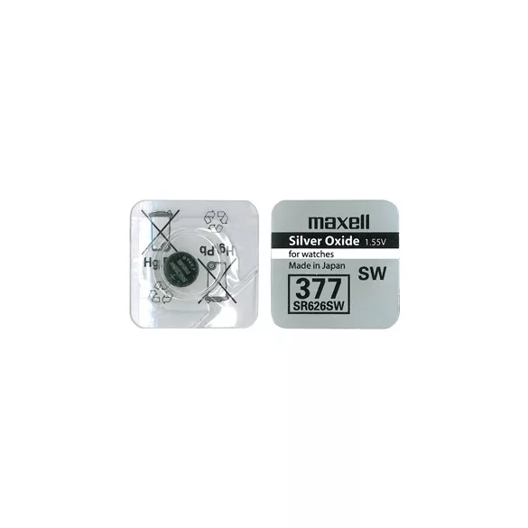 Maxell 377,376 ezüst-oxid gombelem (SR626,1176)