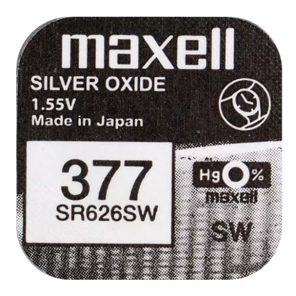 Maxell 377,376 ezüst-oxid gombelem (SR626,1176)
