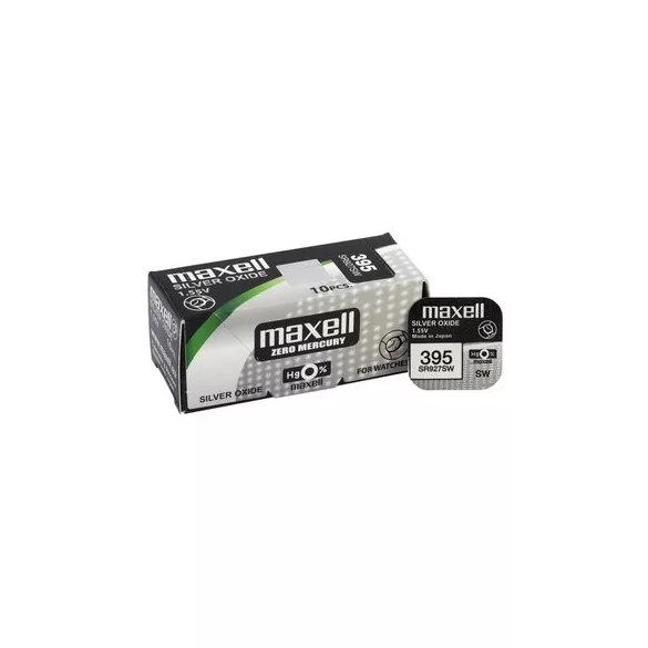 Maxell 395,399 ezüst-oxid gombelem (SR57,1162,SR927SW, SR9275W,) 1,55V