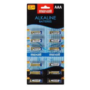 Maxell mikró AAA (LR03) alkáli elem KARTELLA  12