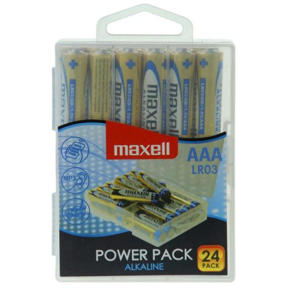 Maxell mikró AAA (LR03) alkáli elem 24db Power Pack