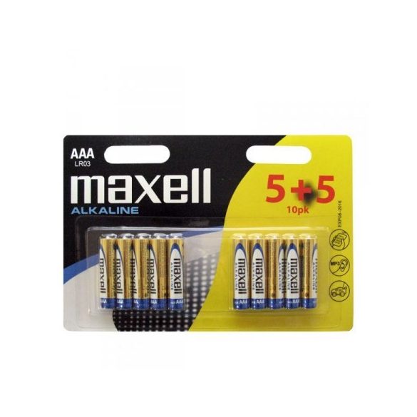 Maxell mikro AAA (LR03) alkáli elem bl/5+5