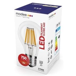 MODEE LED FILAMENT GLOBE A60 8W E27 360° 2700K (750 LUMEN)
