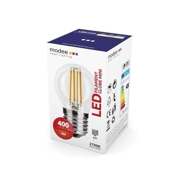MODEE LED FILAMENT GLOBE MINI G45 4W E27 360° 2700K (400 LUMEN)