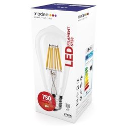 MODEE LED FILAMENT ST58 8W E27 360° 2700K (750 LUMEN)