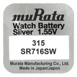 MURATA(Sony) 315,SR716SW,SR67 ezüst-oxid gombelem 1,55V bl/1