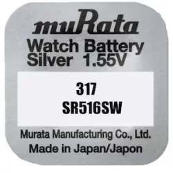   MURATA(Sony) 317,SR516SW,SR62 ezüst-oxid gombelem 1,55V bl/1