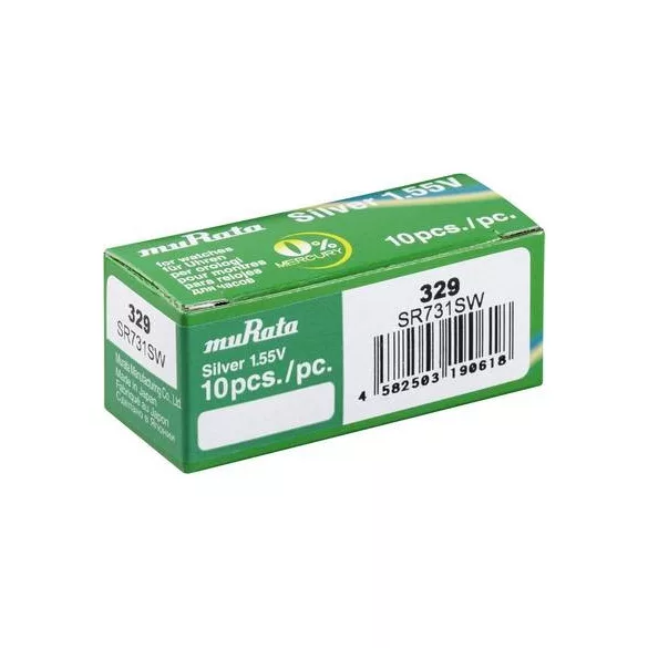 MURATA(Sony) 329,SR731SW ezüst-oxid gombelem 1,55V bl/1
