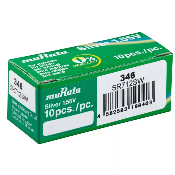 MURATA(Sony) 346 SR712SW ezüst-oxid gombelem 1,55V bl/1