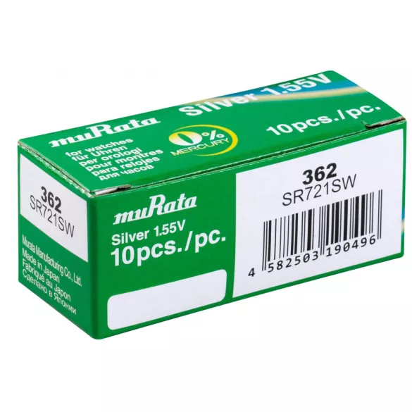 MURATA(Sony) 362 SR721SW ezüst-oxid gombelem 1,55V bl/1
