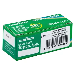MURATA(Sony) 365/366 SR1116W/SW ezüst-oxid gombelem 1,55V bl/1