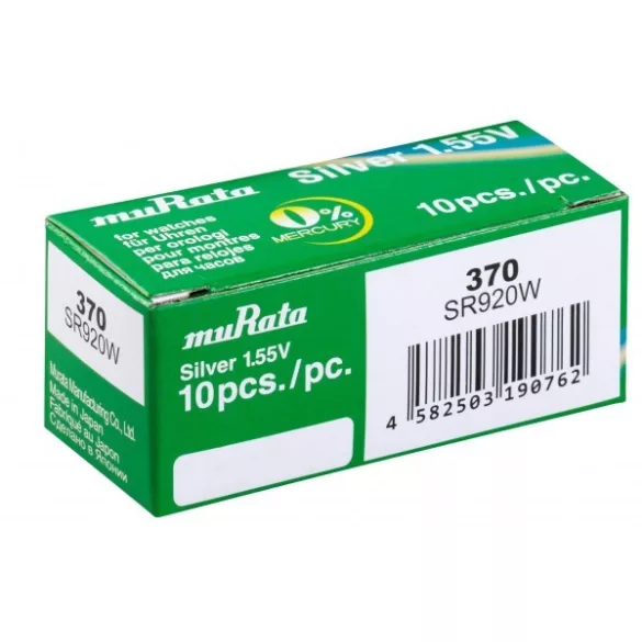 MURATA(Sony) 370 SR920W ezüst-oxid gombelem 1,55V bl/1