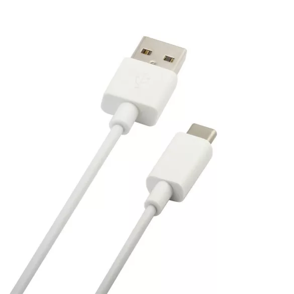 Minőségi USB KÁBEL 2.0 A dugó - C dugó fehér 1m (28AWG/1P+22AWG/2C)